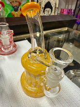 Load image into Gallery viewer, Ripkitty 5” Fancy Mini Bong with Rod Color and 14mm Male Bowl – Colors May Vary