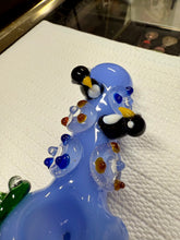 Load image into Gallery viewer, Ripkitty 4.5" Tobacco Dry Herb Hand Pipe Spoon Color Tube Glass with Penguins Art