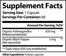 Load image into Gallery viewer, Ripkitty Ashwagandha with Black Pepper 60 Capsules