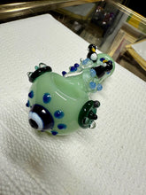 Load image into Gallery viewer, Ripkitty 4.5" Tobacco Dry Herb Hand Pipe Spoon Color Tube Glass with Penguins Art