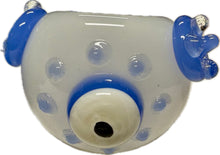 Load image into Gallery viewer, Ripkitty 4.5" Tobacco Dry Herb Hand Pipe Spoon Color Tube Glass with Penguins Art