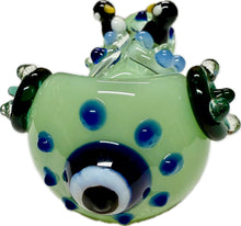 Load image into Gallery viewer, Ripkitty 4.5" Tobacco Dry Herb Hand Pipe Spoon Color Tube Glass with Penguins Art