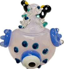 Load image into Gallery viewer, Ripkitty 4.5" Tobacco Dry Herb Hand Pipe Spoon Color Tube Glass with Penguins Art