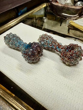 Load image into Gallery viewer, Ripkitty 5" Blue Spike Spoon Dry Herb Hand Pipe