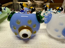 Load image into Gallery viewer, Ripkitty 4.5" Tobacco Dry Herb Hand Pipe Spoon Color Tube Glass with Penguins Art