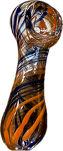 Load image into Gallery viewer, Ripkitty 3" Small Glass Mini Tiny Striped Swirly Handblown Dry Herb Hand Pipe