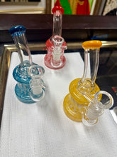 Load image into Gallery viewer, Ripkitty 5” Fancy Mini Bong with Rod Color and 14mm Male Bowl – Colors May Vary