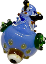 Load image into Gallery viewer, Ripkitty 4.5" Tobacco Dry Herb Hand Pipe Spoon Color Tube Glass with Penguins Art
