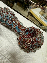 Load image into Gallery viewer, Ripkitty 5" Blue Spike Spoon Dry Herb Hand Pipe