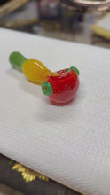 Load and play video in Gallery viewer, Ripkitty 3.5” Tobacco Dry Herb Hand Pipe Rasta Color Art Spoon