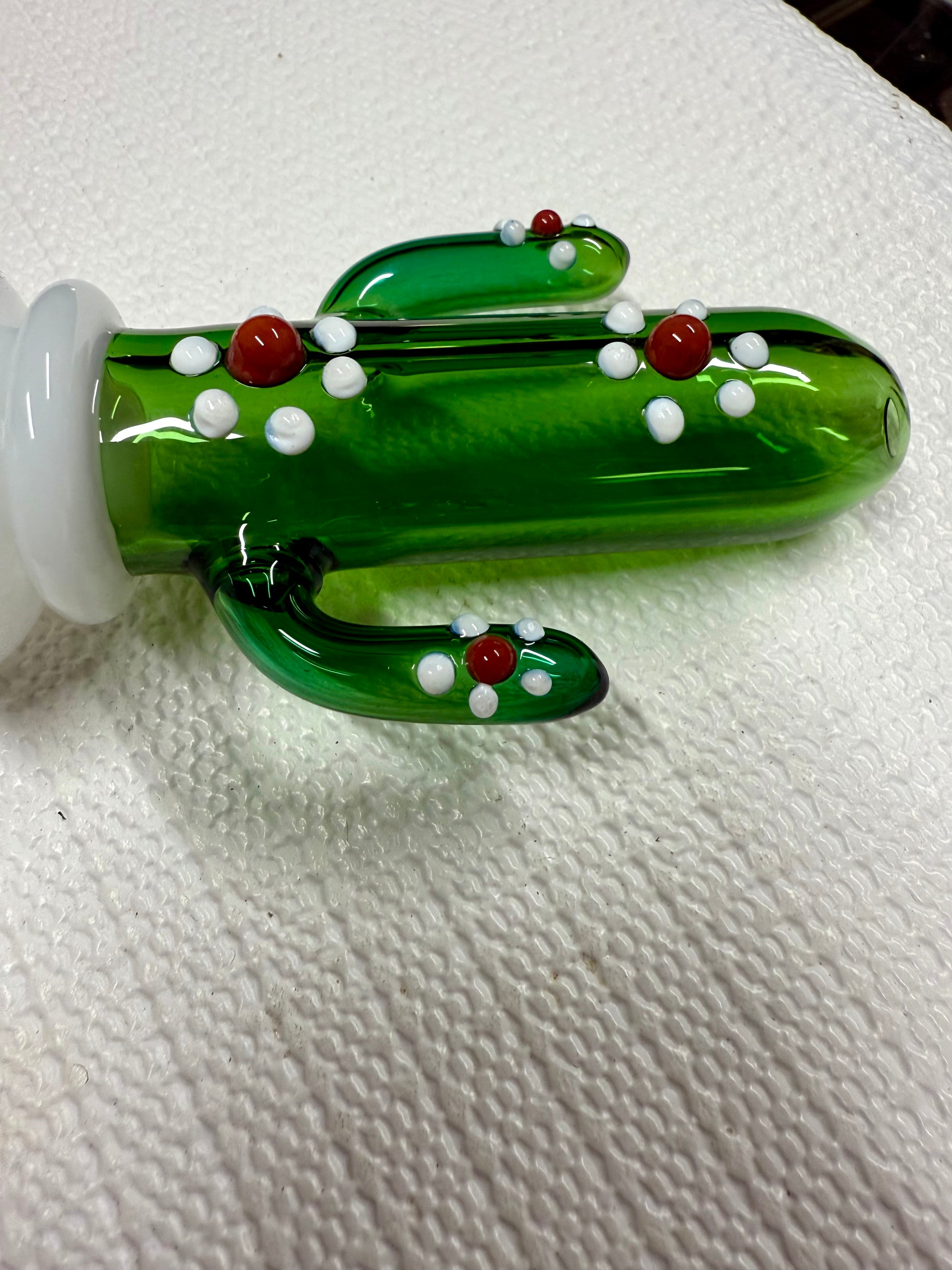 Ripkitty 4.5" Borosilicate Glass Cactus Spoon Pipe | Dry Herb Hand Pipe