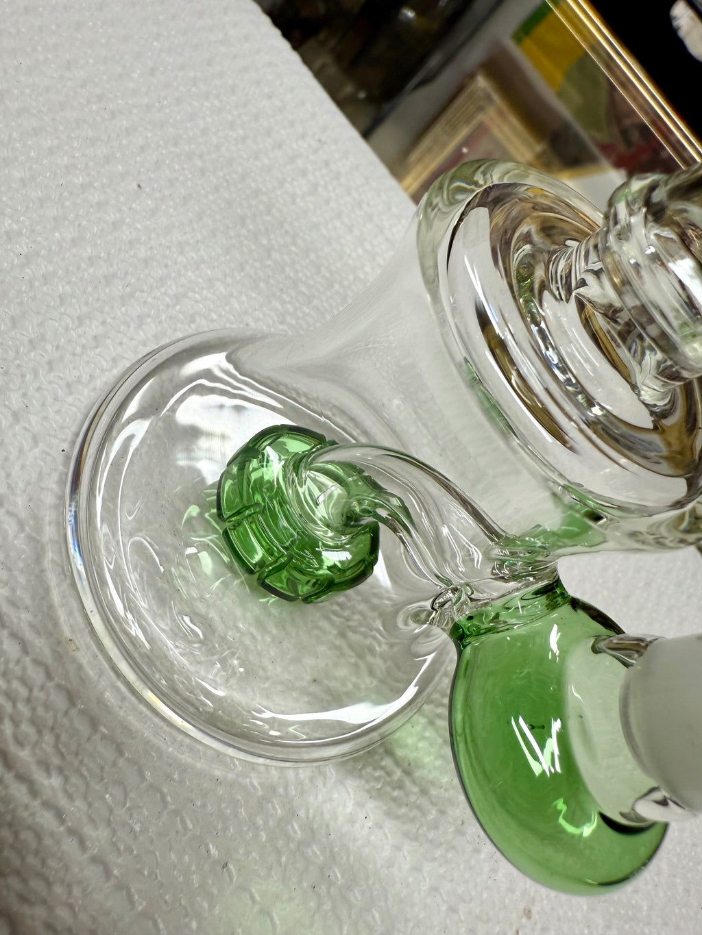 Ripkitty 7” Conical Bong Percolator Color Shower with 14mm Male Bowl
