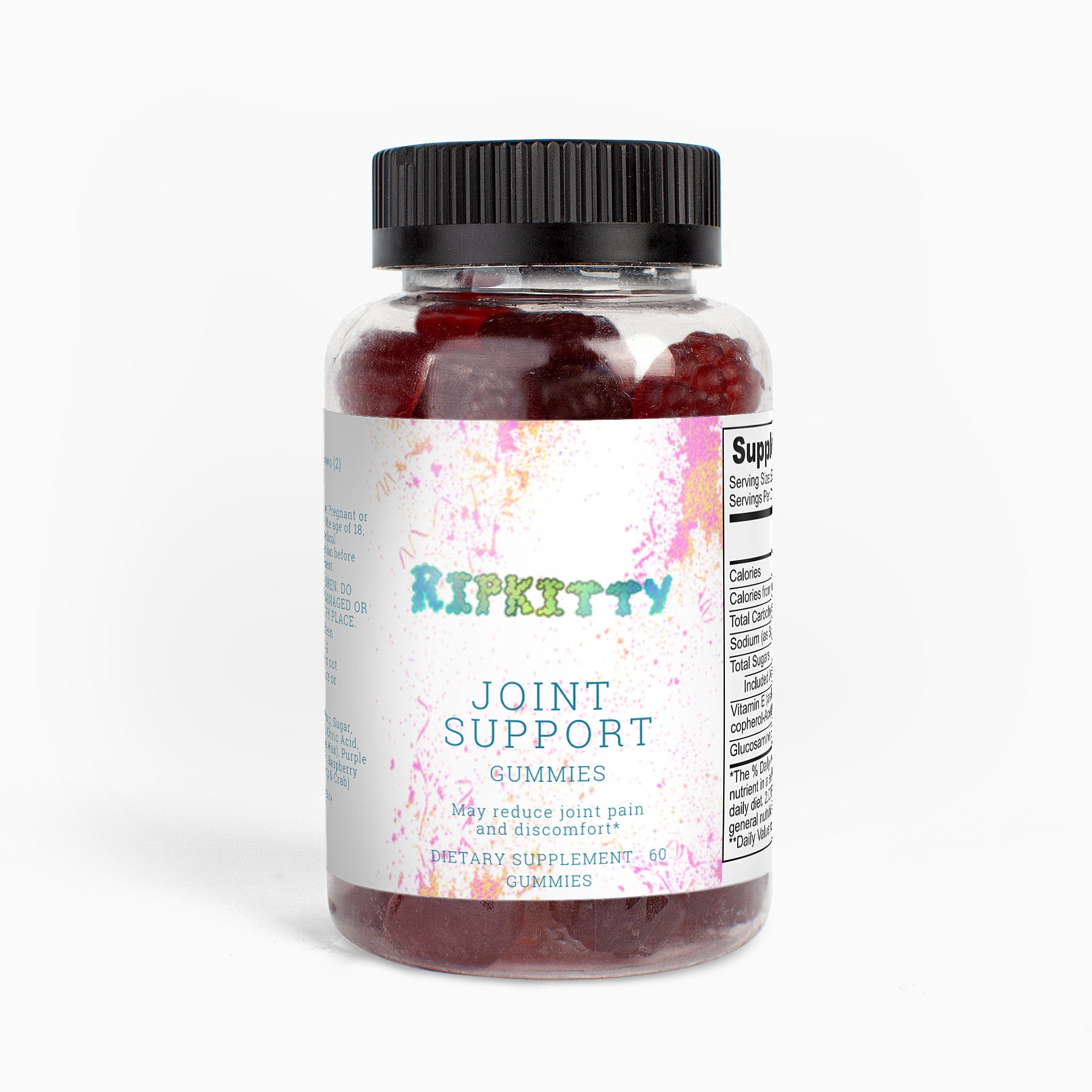 Ripkitty Shock-Absorbers: Raspberry Joint Support Gummies (60 Count)