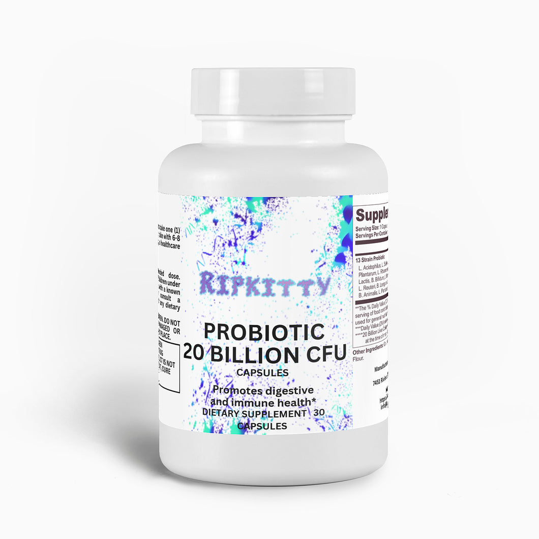 Ripkitty Probiotic 20 Billion CFUs 30 Capsules