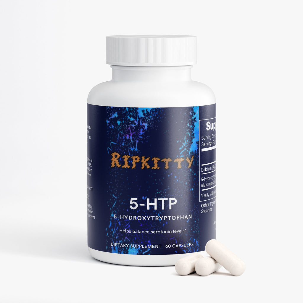 Ripkitty 5-HTP Supplement - Natural Serotonin Support (60 Capsules)