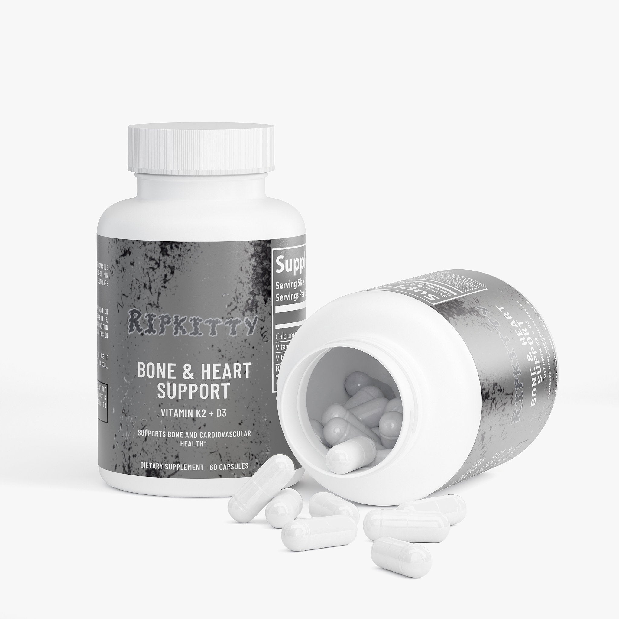 Ripkitty Bone & Heart Support 60 Capsules with Vitamin K2 & D3