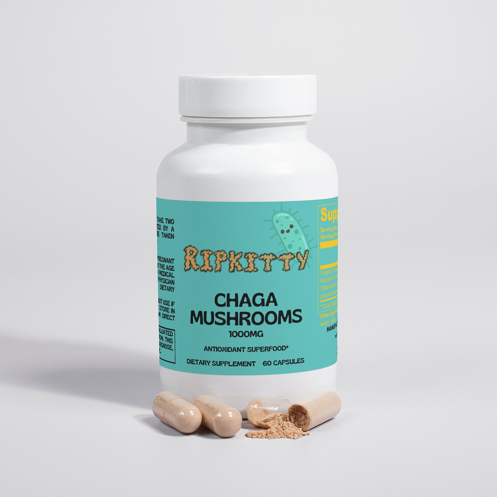 Ripkitty Chaga Mushrooms 60 Capsules