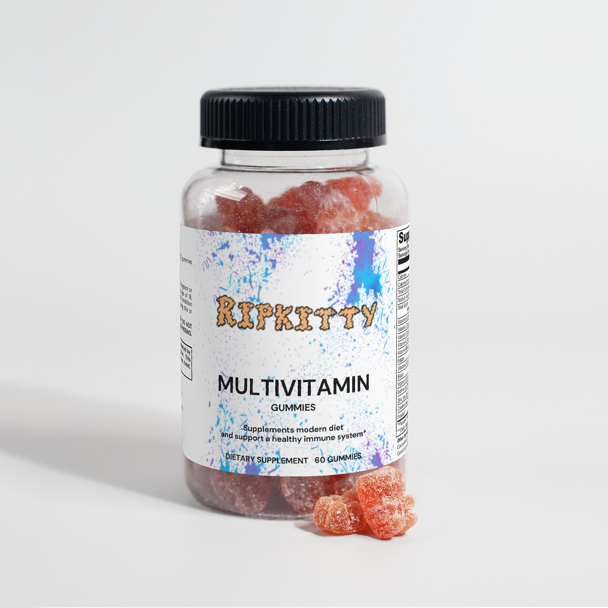 Ripkitty High-Voltage Adult Multivitamin Bear Gummies (60 Count)