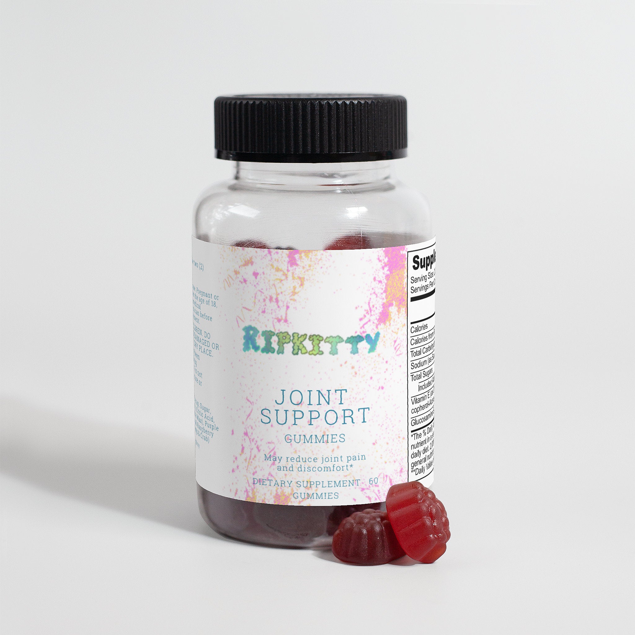 Ripkitty Shock-Absorbers: Raspberry Joint Support Gummies (60 Count)