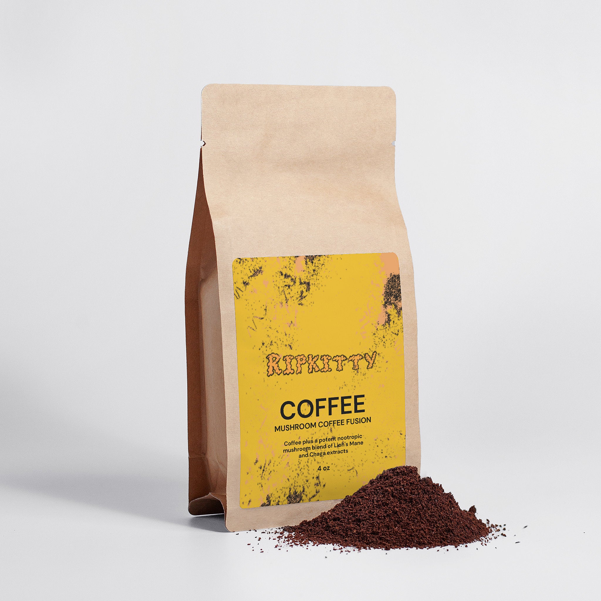 Ripkitty Mushroom Coffee Fusion - Lion’s Mane & Chaga 4oz