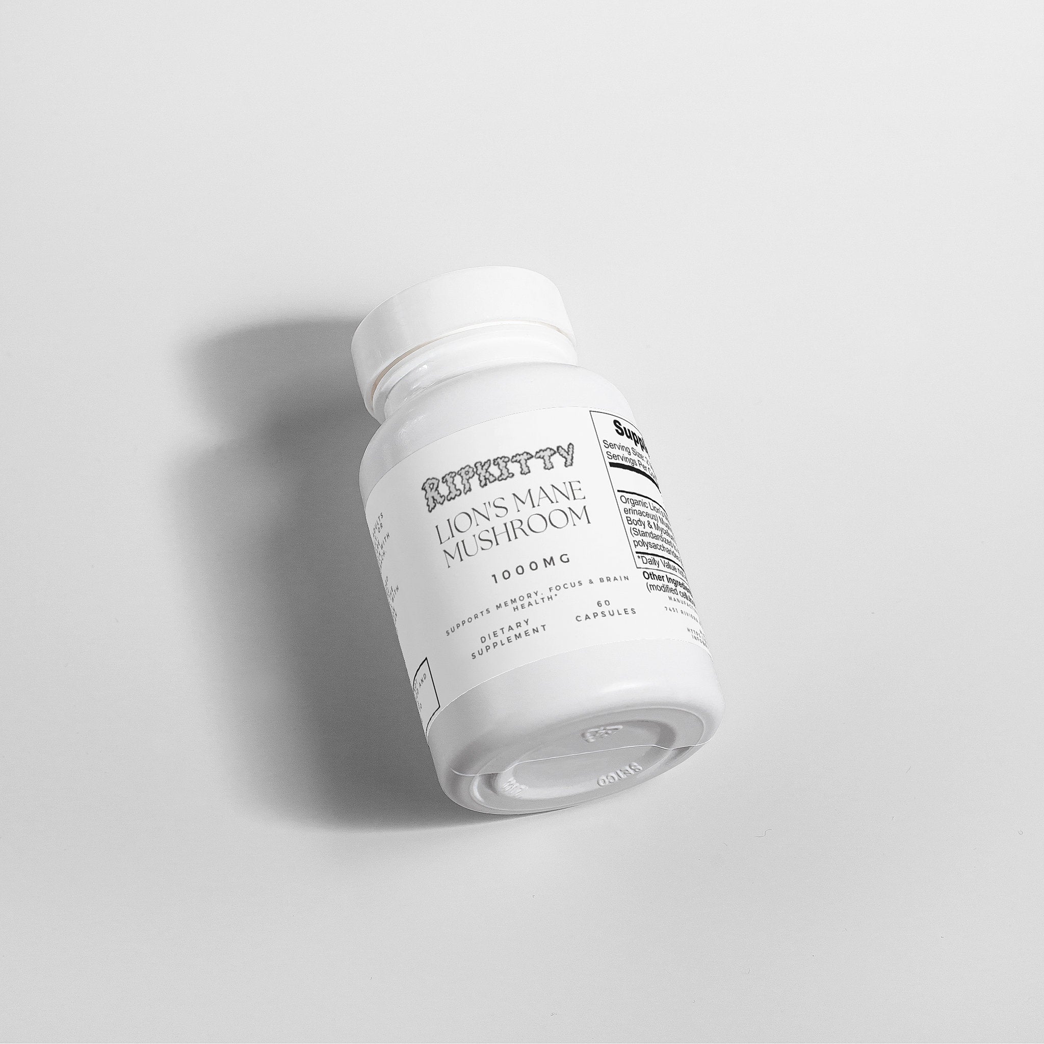 Ripkitty Lion's Mane 1000mg 60 Capsules