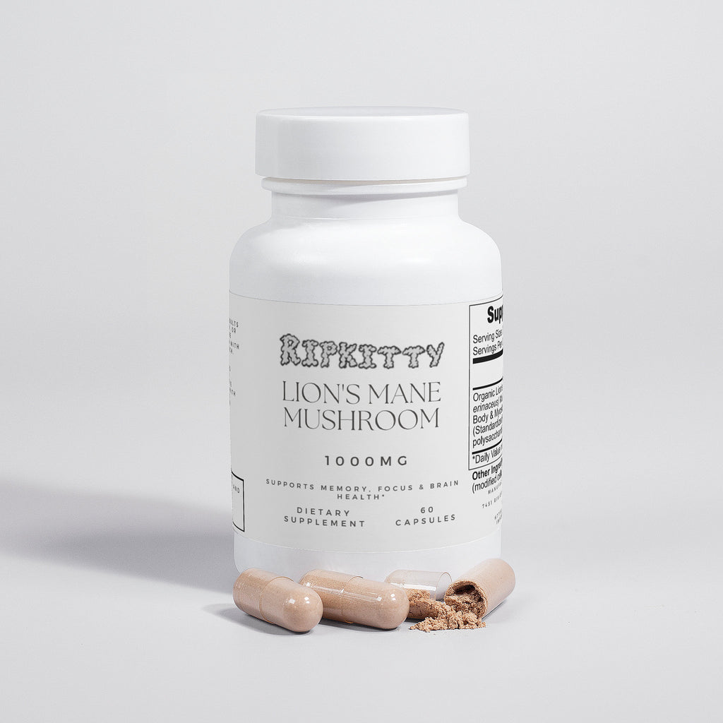 Ripkitty Lion's Mane 1000mg 60 Capsules