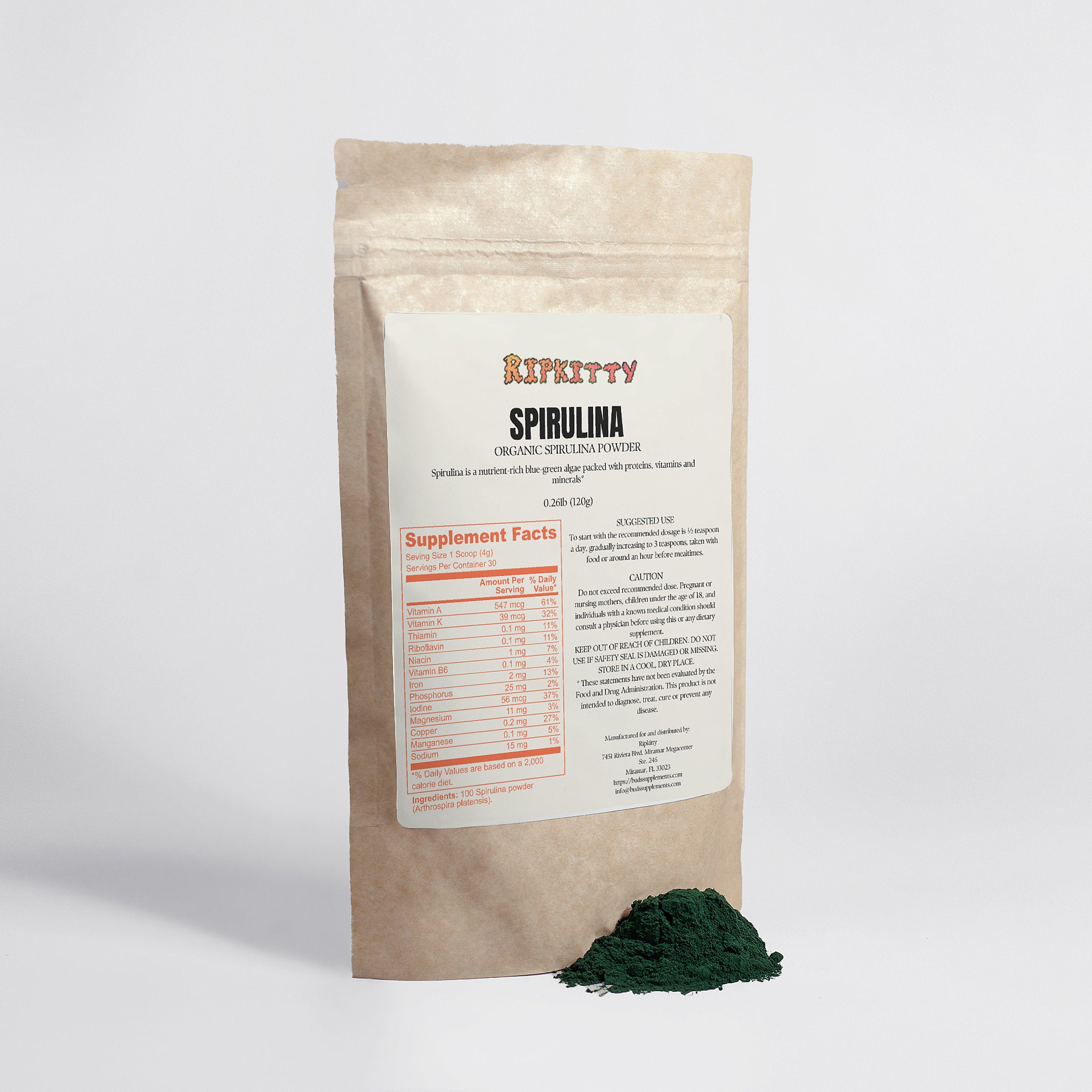 Ripkitty Spirulina Powder 120G