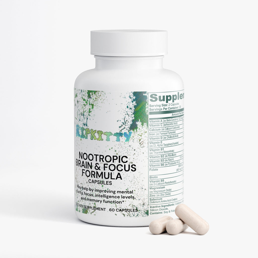 Ripkitty Nootropic Brain & Focus Formula 60 Capsules