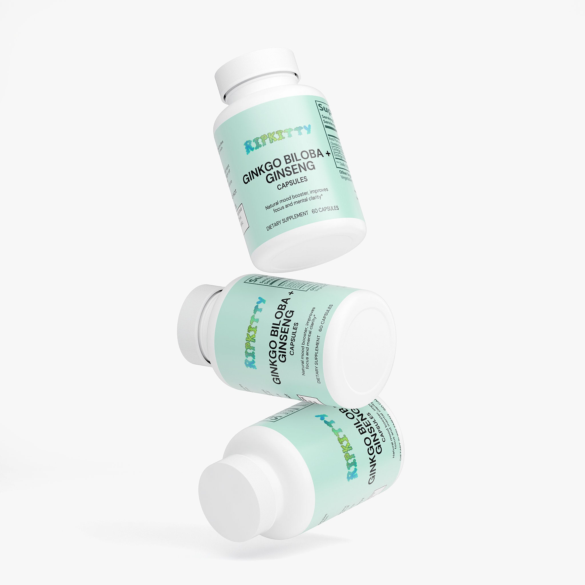 Ripkitty Ginkgo Biloba + Ginseng 60 Capsules