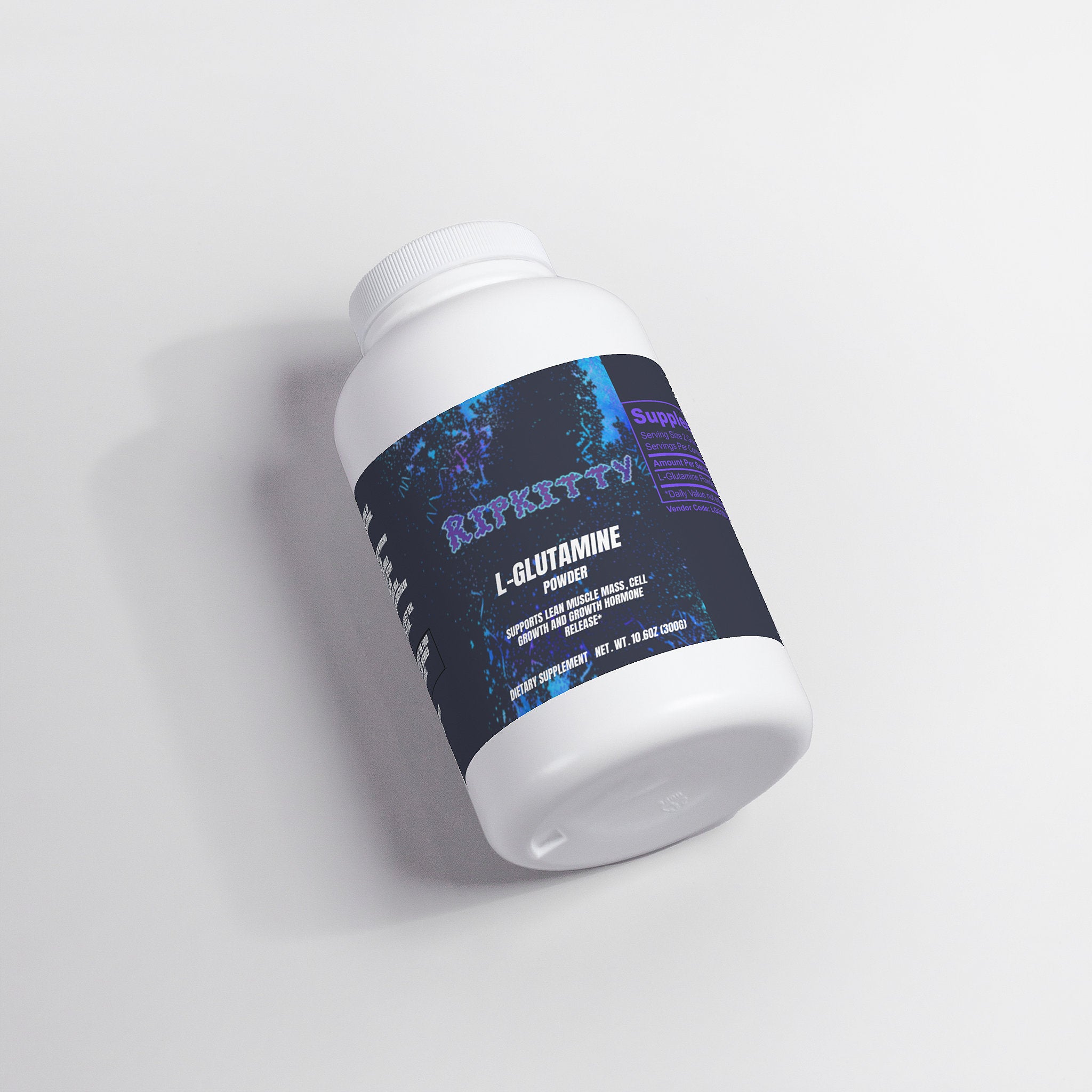 Ripkitty Tendon Surge: Pure L-Glutamine Powder (300g)