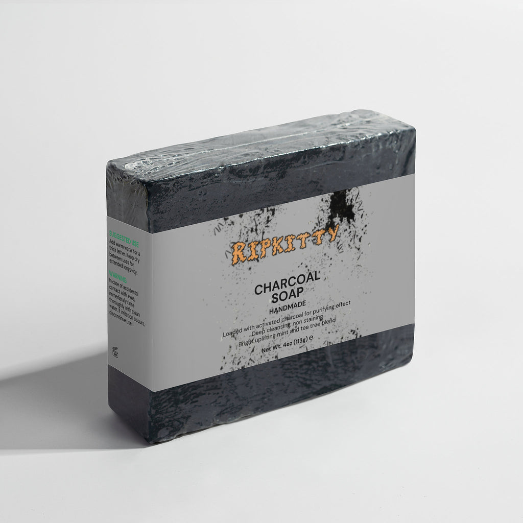 Ripkitty Premium Charcoal Soap - Deep Detox Peppermint & Tea Tree (4 oz)