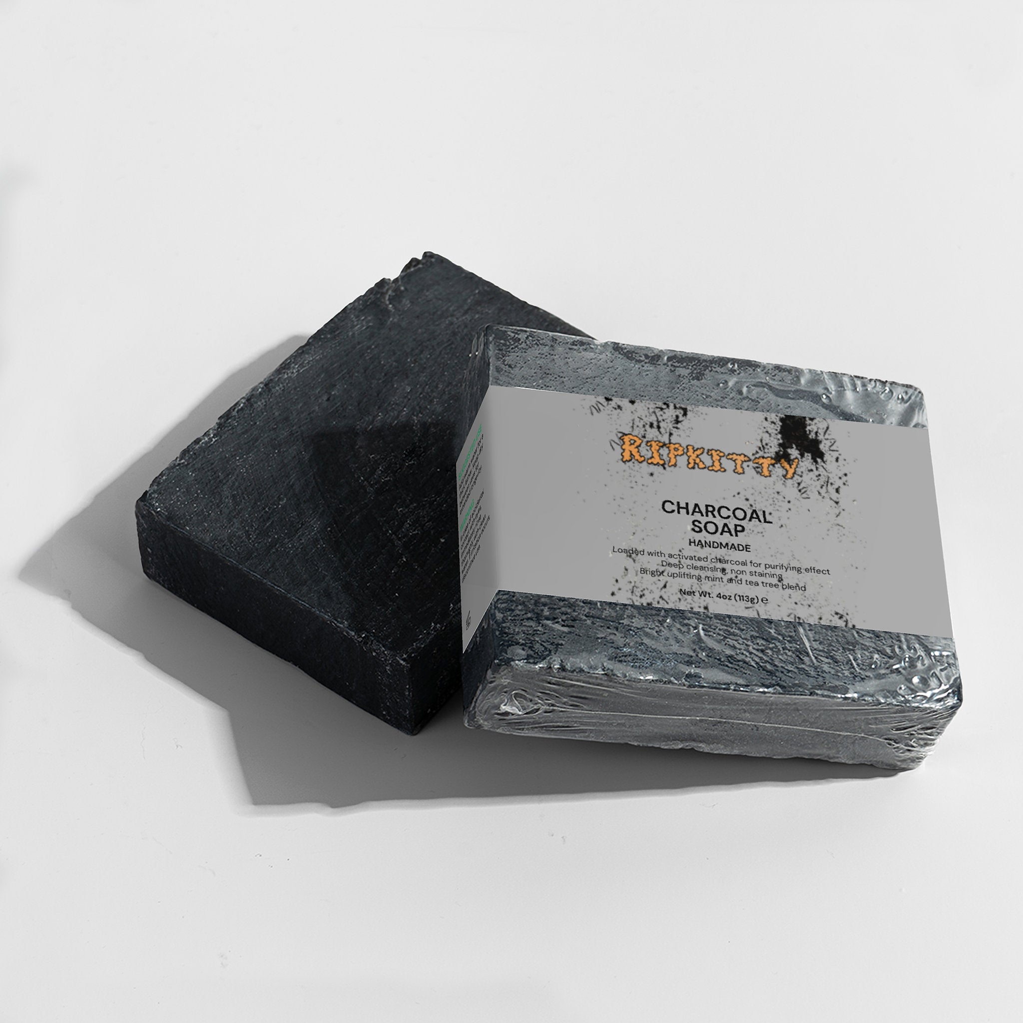Ripkitty Premium Charcoal Soap - Deep Detox Peppermint & Tea Tree (4 oz)