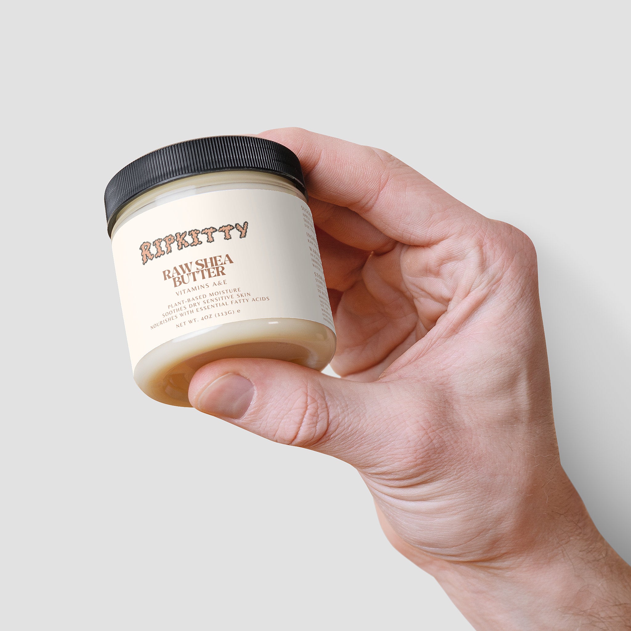 Ripkitty Pure Cream Custard: Organic Raw Shea Butter (4 oz)