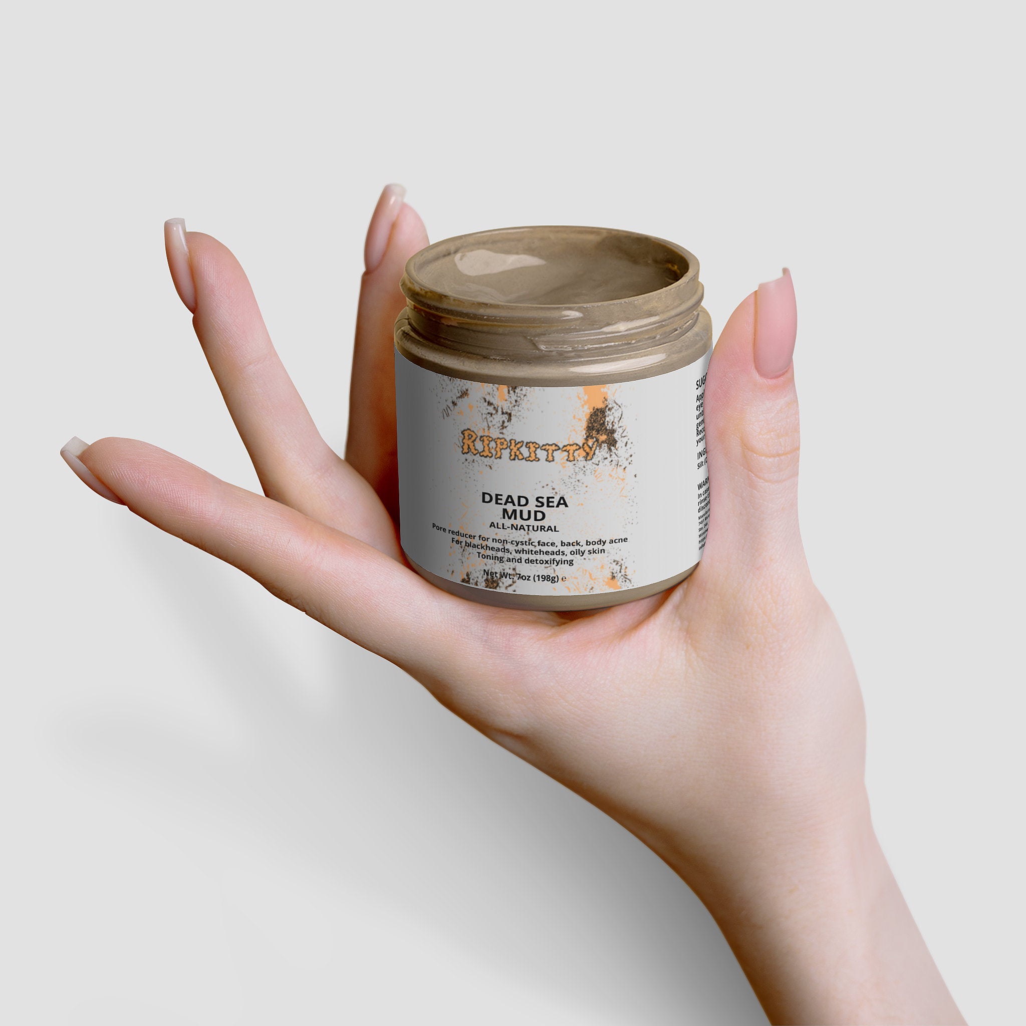 Ripkitty Pure Dead Sea Mud - Raw Mineral Detox Mask (7 oz)