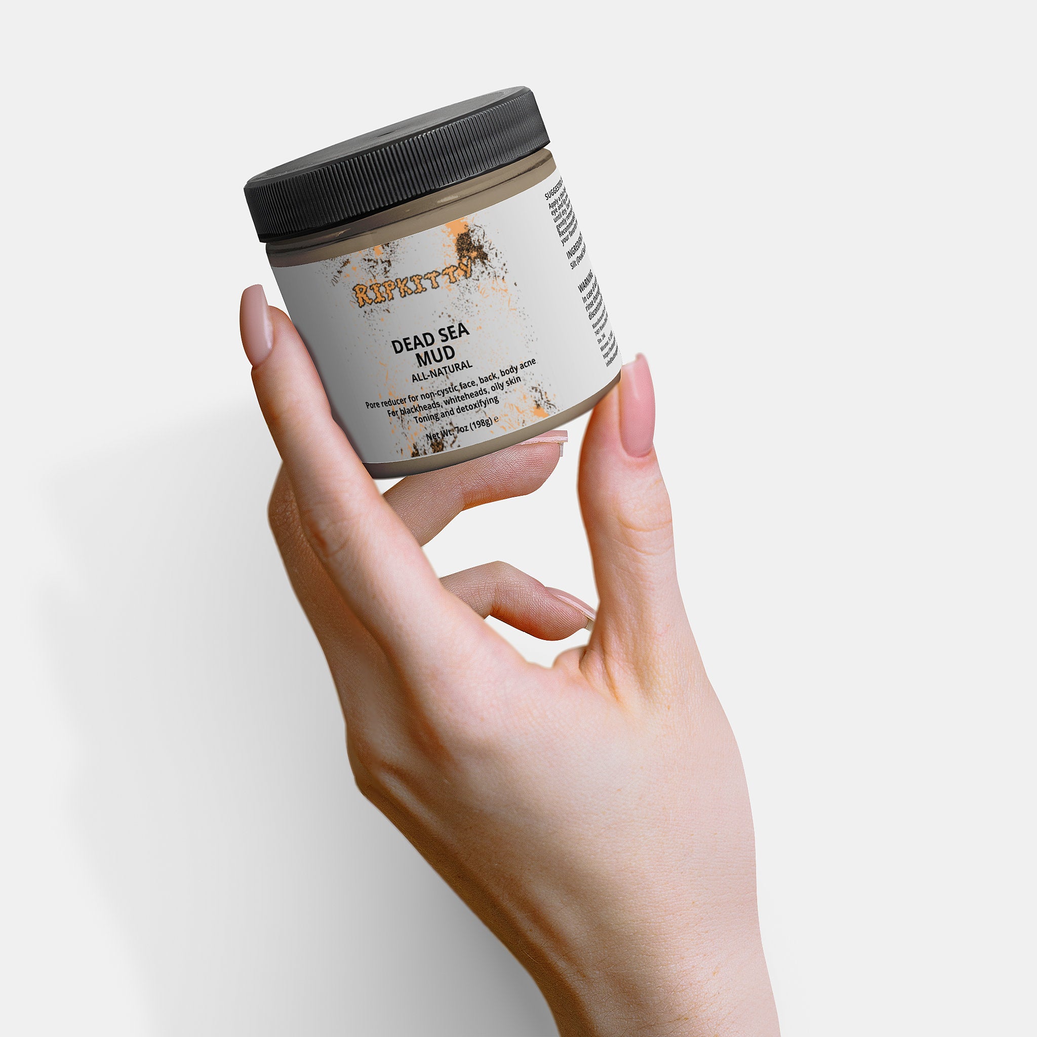 Ripkitty Pure Dead Sea Mud - Raw Mineral Detox Mask (7 oz)