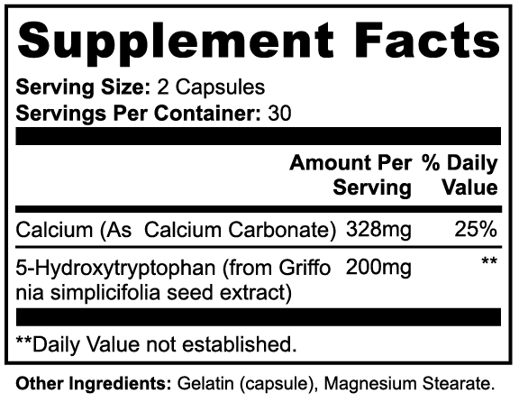 Ripkitty 5-HTP Supplement - Natural Serotonin Support (60 Capsules)