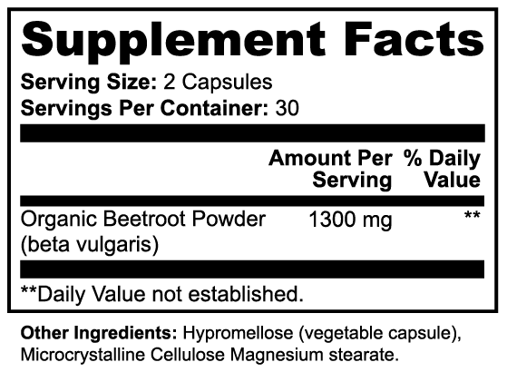 Ripkitty Organic Beetroot Capsules - Raw Plant-Based Vitality (60ct)