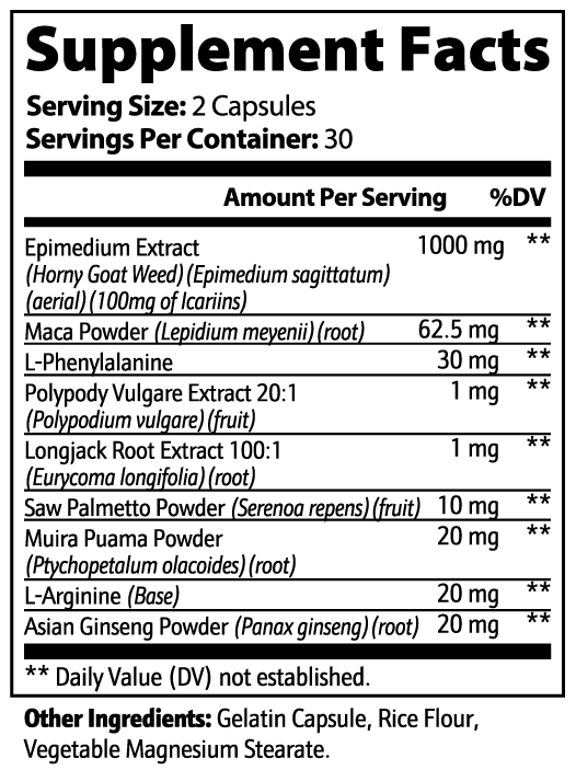 Ripkitty High-Octane Horny Goat Weed Herbal Blend | 60 Capsules