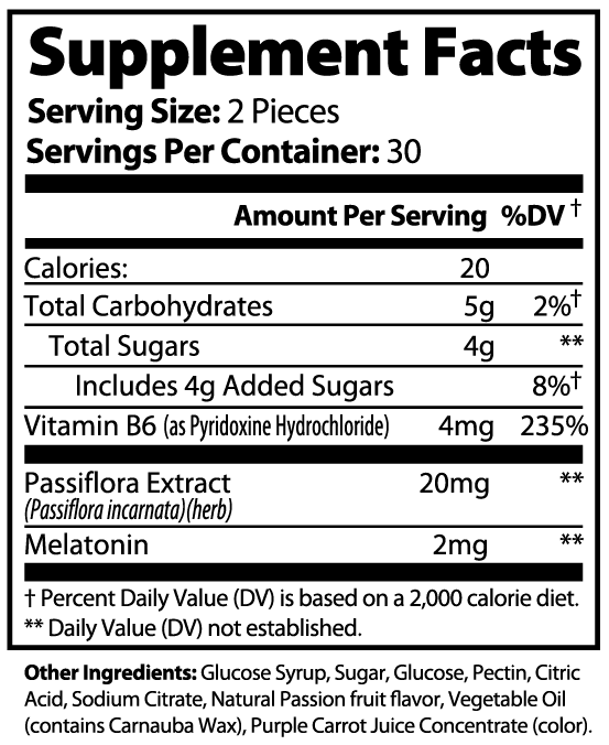 Ripkitty Midnight Knight Adult Sleep Gummies | Passion Fruit (60ct)