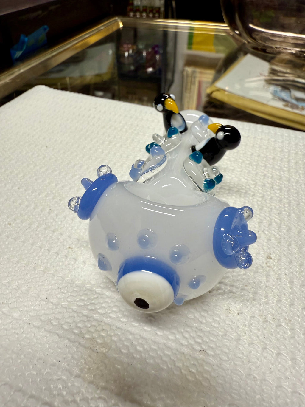 Ripkitty 4.5" Borosilicate Glass Spoon Pipe | Penguin Art Series (Dry Herb/Tobacco)