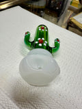 Ripkitty 4.5" Borosilicate Glass Cactus Spoon Pipe | Dry Herb Hand Pipe
