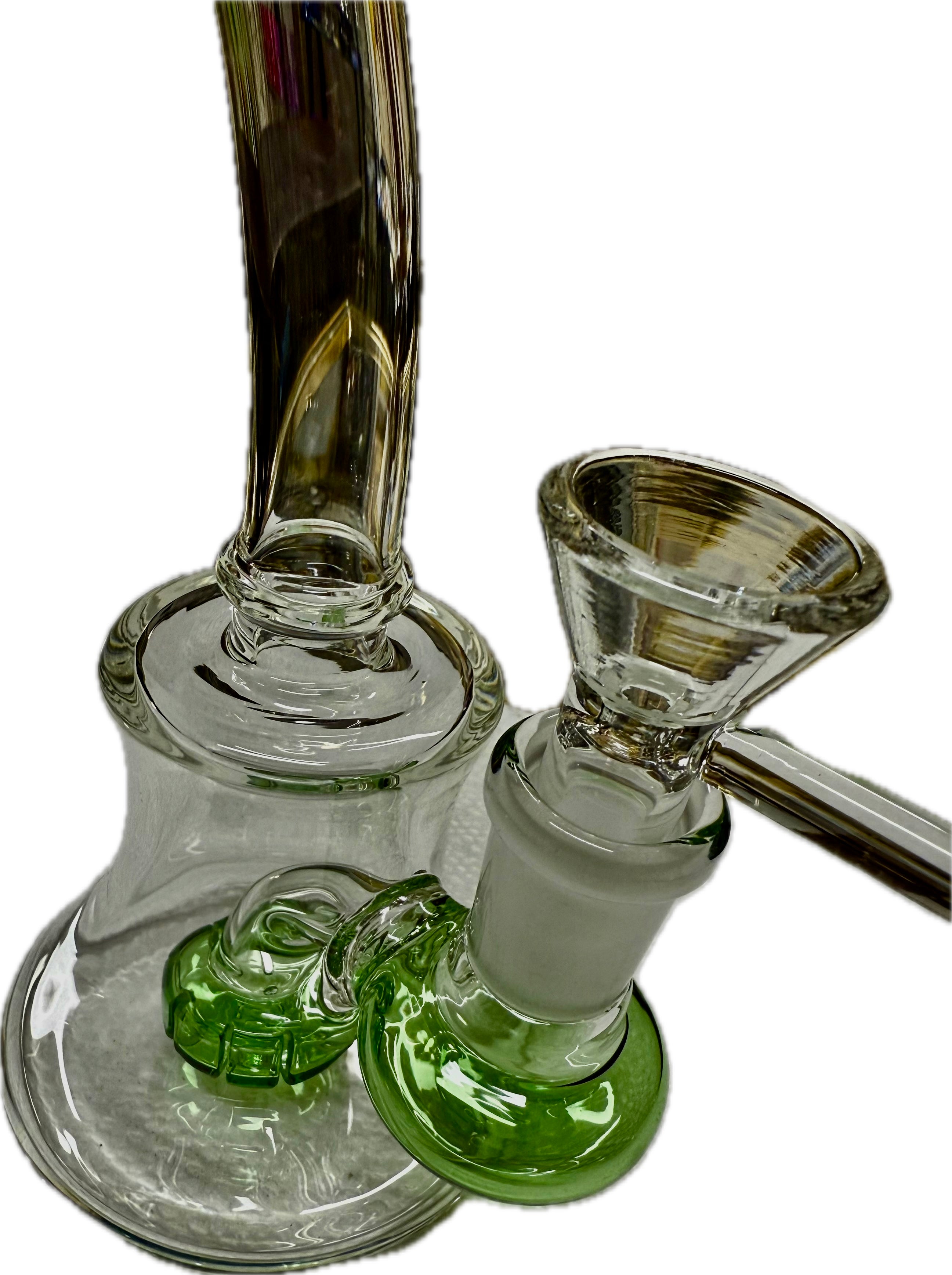 Ripkitty 7” Conical Bong Percolator Color Shower with 14mm Male Bowl
