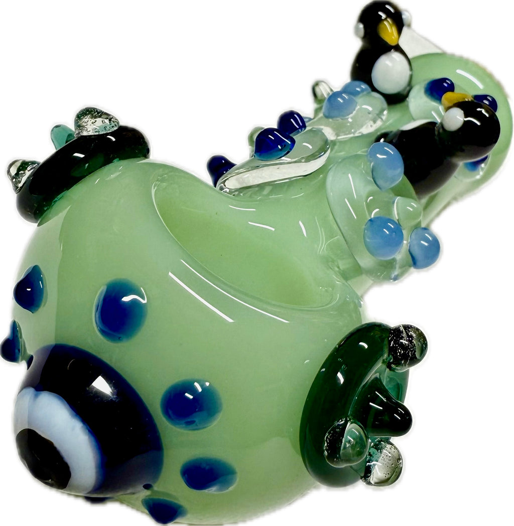 Ripkitty 4.5" Borosilicate Glass Spoon Pipe | Penguin Art Series (Dry Herb/Tobacco)
