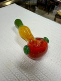 Ripkitty 3.5" Rasta Art Spoon Pipe - Handblown Glass Dry Herb Pipe