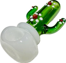 Load image into Gallery viewer, Ripkitty 4.5&quot; Cactus Dry Herb Hand Pipe Spoon
