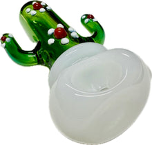 Load image into Gallery viewer, Ripkitty 4.5&quot; Cactus Dry Herb Hand Pipe Spoon
