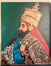 Load image into Gallery viewer, 14x11 Ripkitty x Fawaz “Coronation Crown of Emperor Haile Selassie” Canvas Art Print
