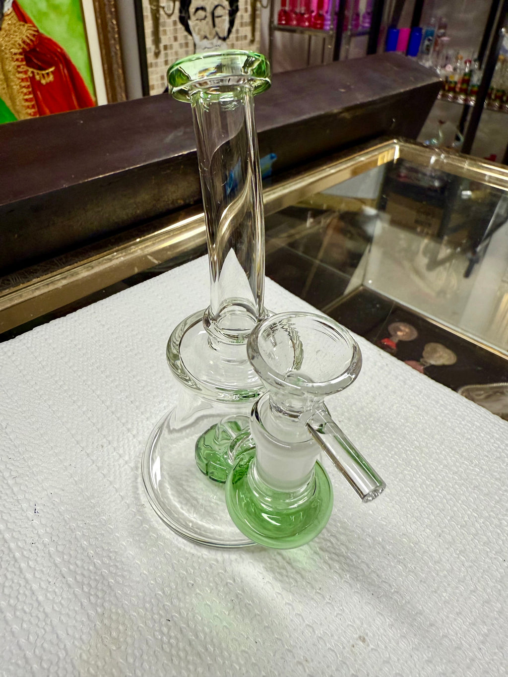 Ripkitty 7” Conical Bong Percolator Color Shower with 14mm Male Bowl