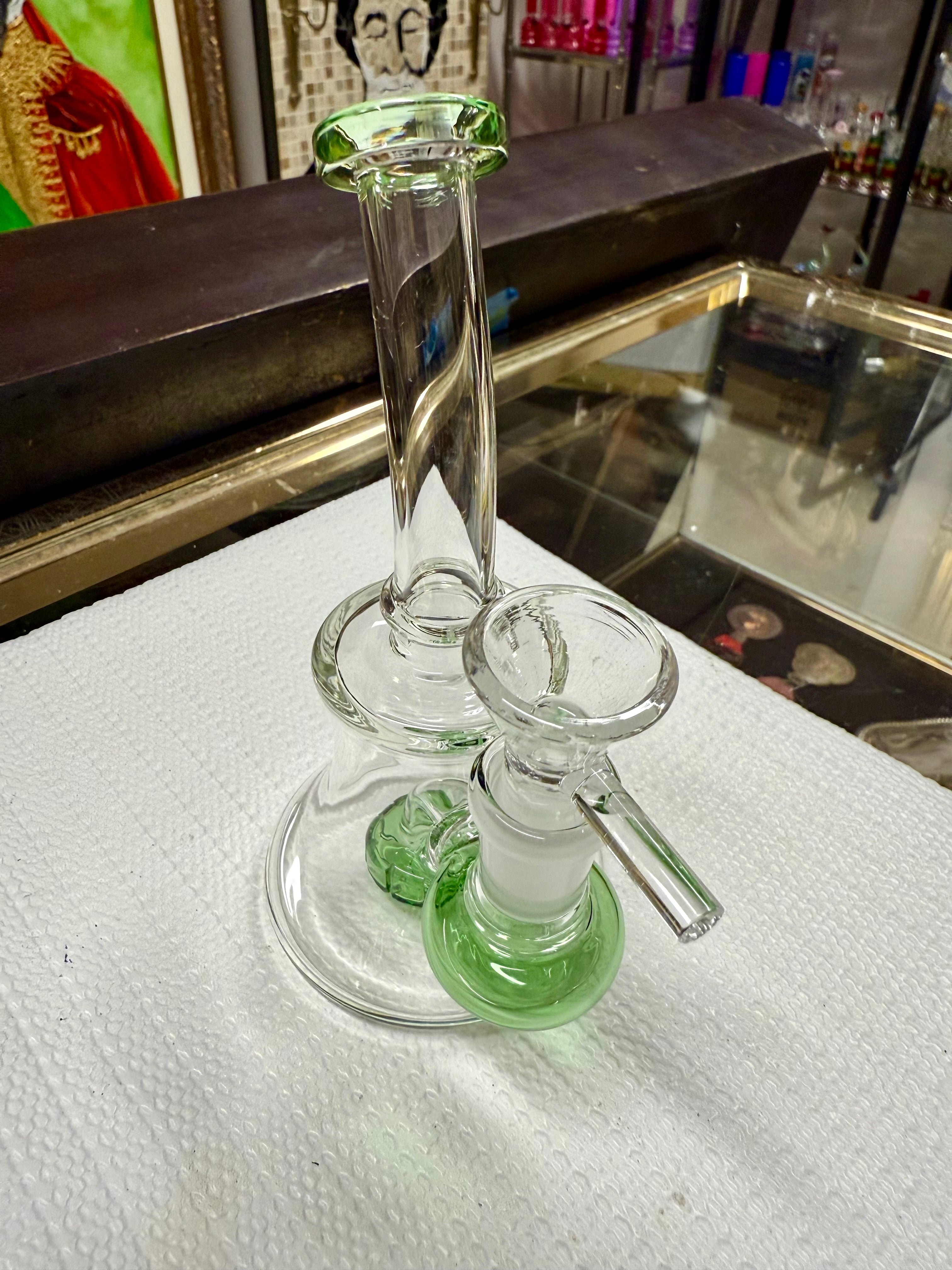 Ripkitty 7” Conical Bong Percolator Color Shower with 14mm Male Bowl