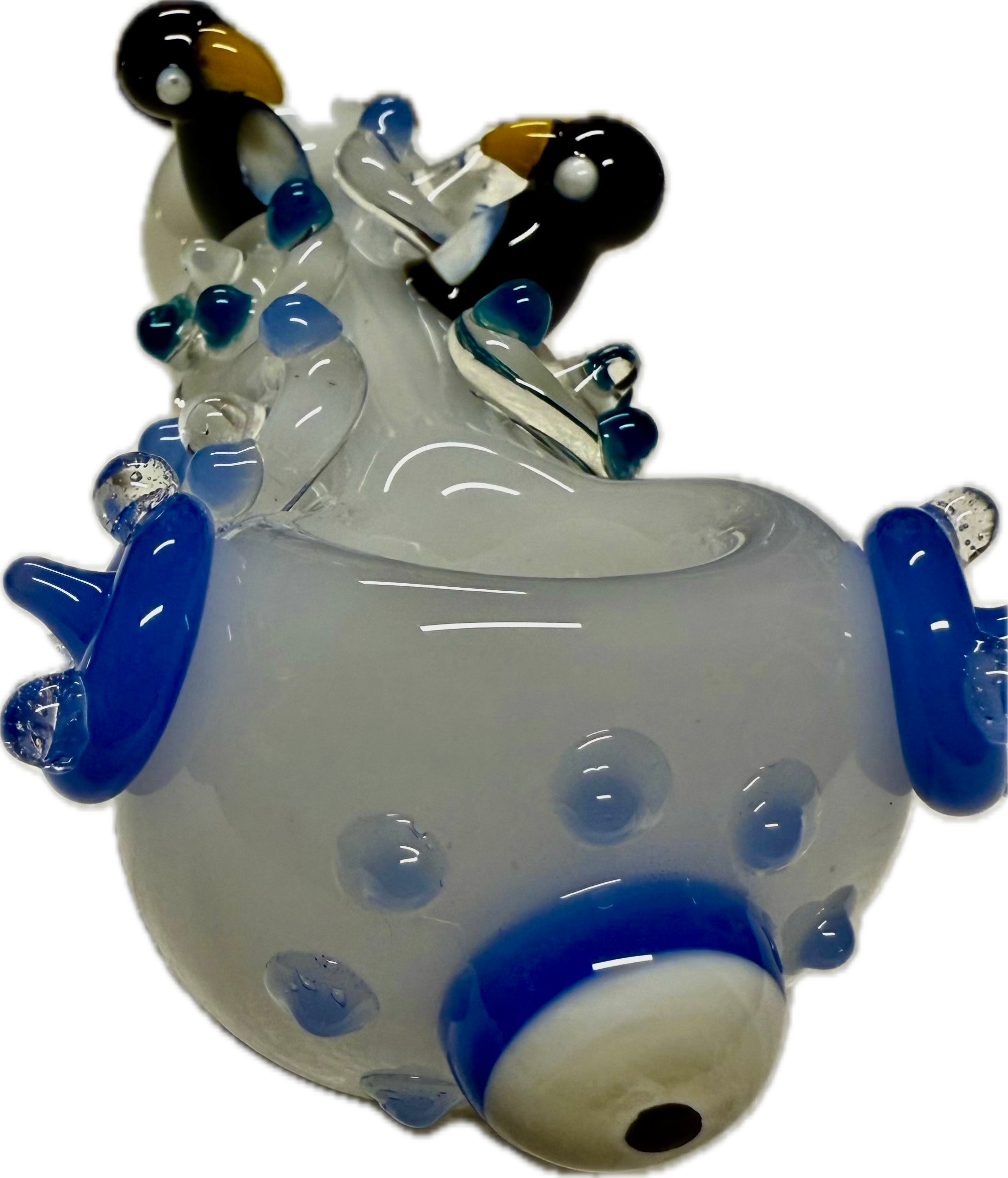 Ripkitty 4.5" Borosilicate Glass Spoon Pipe | Penguin Art Series (Dry Herb/Tobacco)